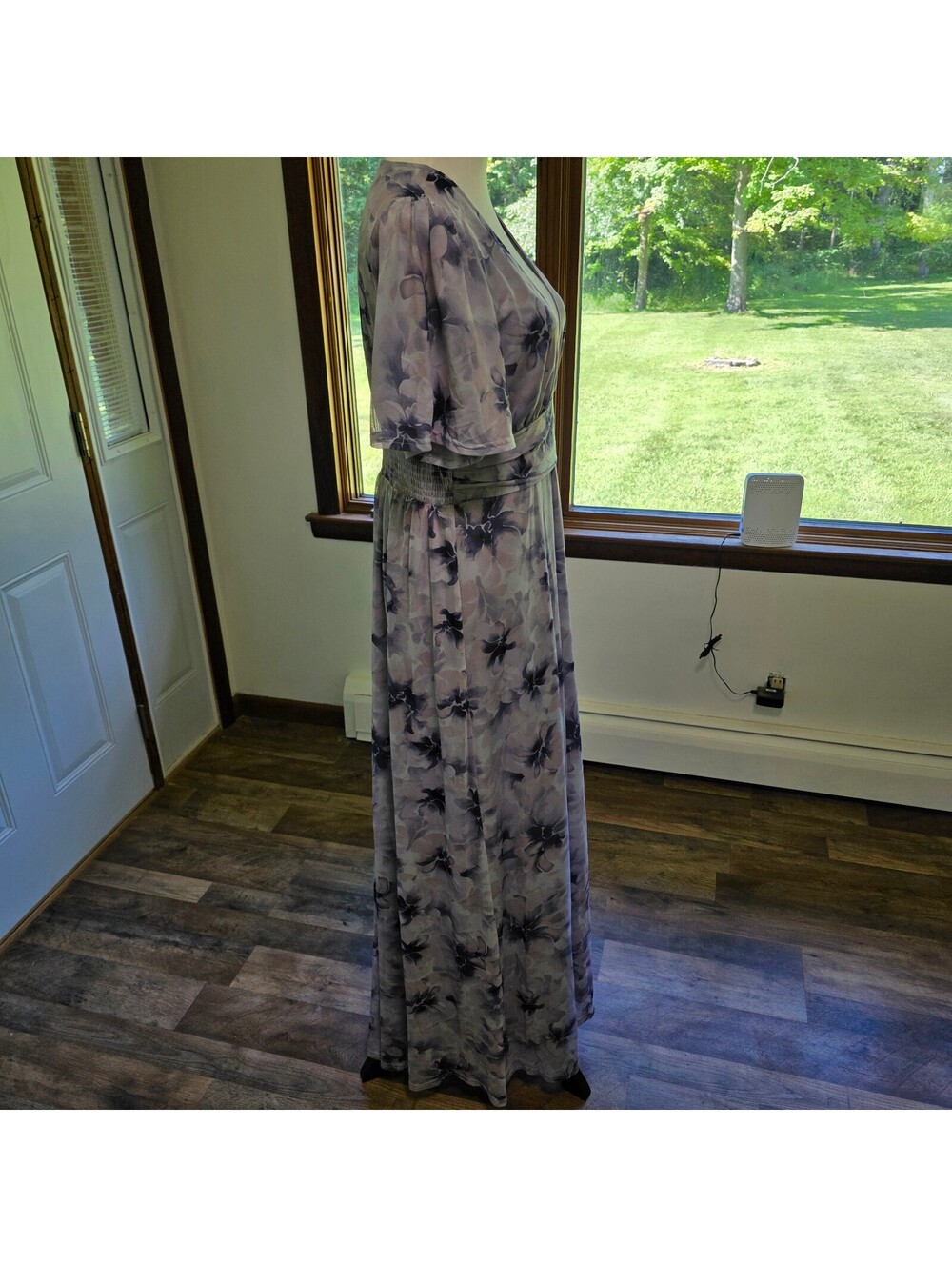 BalticBorn Dress Purple Floral Flowy Maxi Long Large - Picture 2 of 8